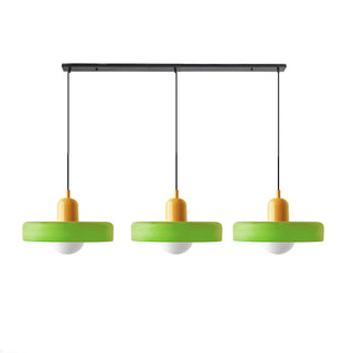 Suspension Bauhaus – Plafonnier Simple à 3 Têtes en Verre pour Salle à Manger