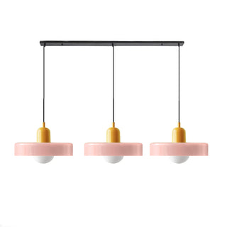 Suspension Bauhaus – Plafonnier Simple à 3 Têtes en Verre pour Salle à Manger