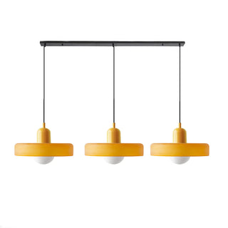 Suspension Bauhaus – Plafonnier Simple à 3 Têtes en Verre pour Salle à Manger