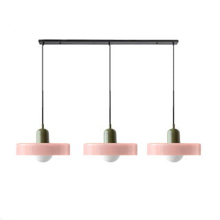 Suspension Bauhaus – Plafonnier Simple à 3 Têtes en Verre pour Salle à Manger