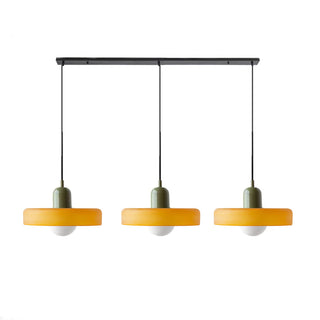 Suspension Bauhaus – Plafonnier Simple à 3 Têtes en Verre pour Salle à Manger
