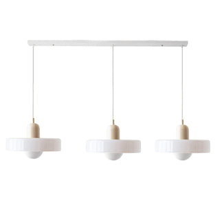 Suspension Bauhaus – Plafonnier Simple à 3 Têtes en Verre pour Salle à Manger