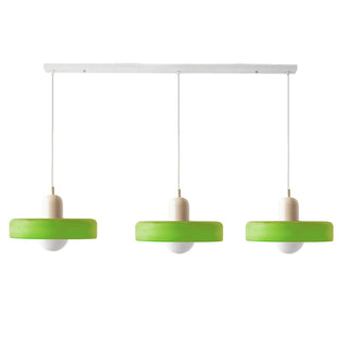 Suspension Bauhaus – Plafonnier Simple à 3 Têtes en Verre pour Salle à Manger