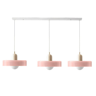 Suspension Bauhaus – Plafonnier Simple à 3 Têtes en Verre pour Salle à Manger