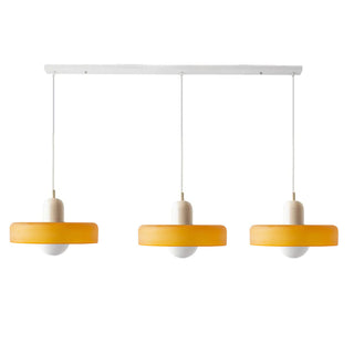 Suspension Bauhaus – Plafonnier Simple à 3 Têtes en Verre pour Salle à Manger
