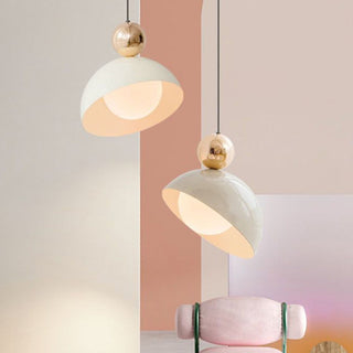 Eco-friendly LED pendant — modern metal glass ceiling lamp
