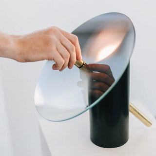 UFO lamp wide view — artistic modern living room