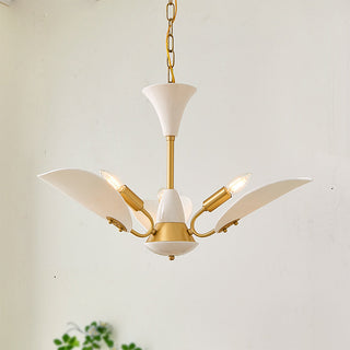 Vintage copper pendant lamp with ceramic hanging light fixture