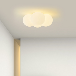 White cloud bubble ceiling fixture, modern three color LED