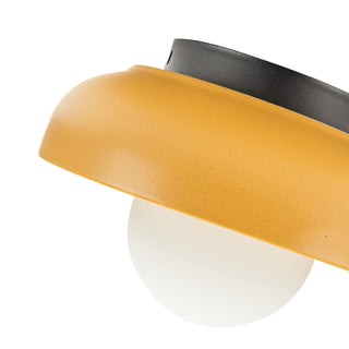 White ceramic minimalist wall sconce ambient — modern lamp