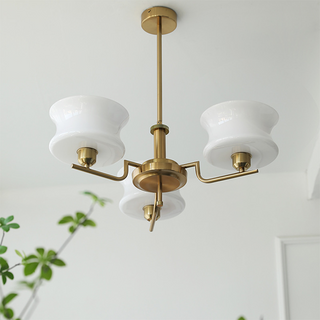 Chrome brass glass chandelier gold accent dining room fixture