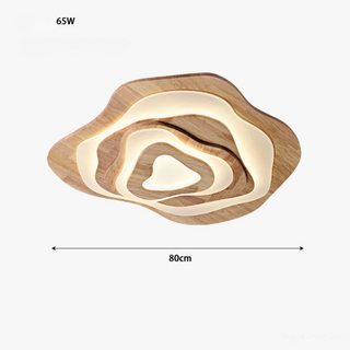 Natural Wood Ceiling Light – Modern LED Acrylic Lamp | Stylish Surface Mount