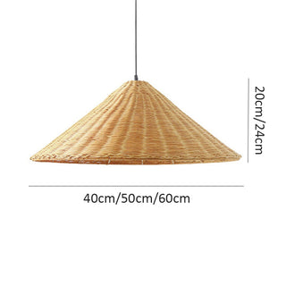 Suspension en rotin faite à la main – Suspension rustique avec abat-jour tressé et lumière chaude