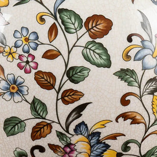 Ivory porcelain-style butterfly lamp — close-up floral detail