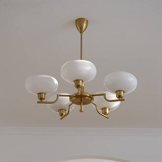 Iron medieval glass chandelier setting — designer warm wide