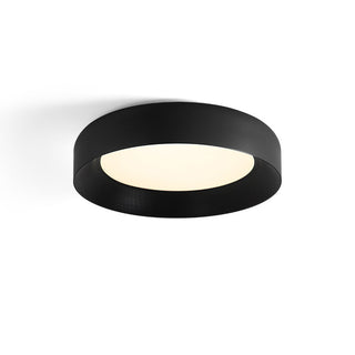 Modern LED Ceiling Lamp - Flush Mount Black Metal Light for Living Room