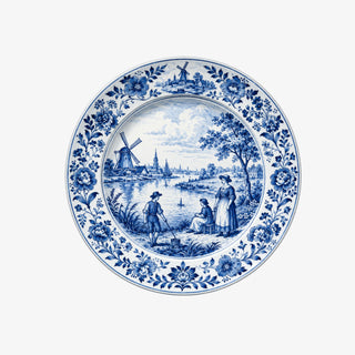 Holland Canal Blue & White Ceramic Decorative Wall Plate