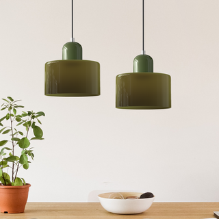 Suspension Bauhaus – Luminaire Moderne en Verre pour Îlot de Cuisine avec Culot E27