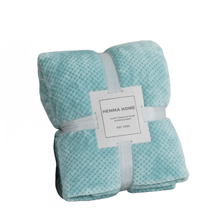 snuggle plaid blanket warm fleece soft throw plush winter cozy bed side view