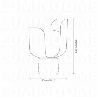Post modern table lamp petal — LED glass warm ambient