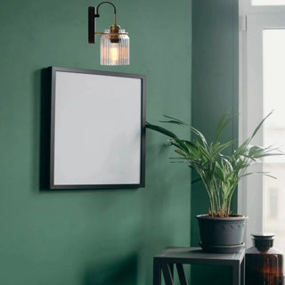 Modern glass wall lamp funnel shade — industrial living sconce