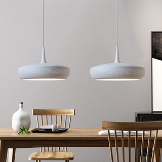 Warm glow chandelier detail — metal modern ceiling fixture