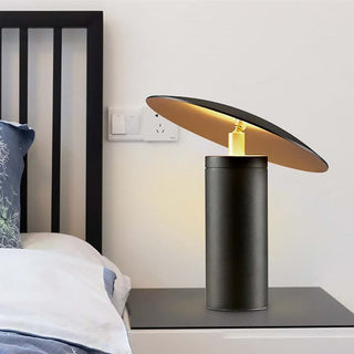 Scandinavian Table Lamp – Matte Black Adjustable Tilt Lamp with Warm Ambient Light