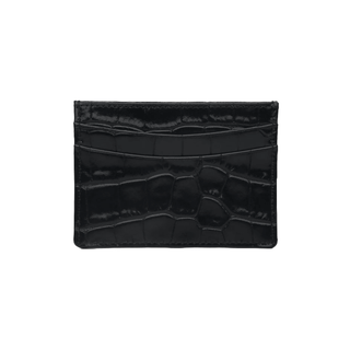 crocodile card holder haven italian leather wallet embossed green pattern collection view