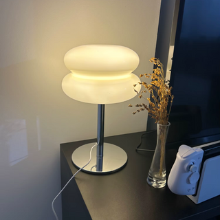 Macaron Stained Glass Lamp – Colorful Table Lamp with Crystal Lampshade