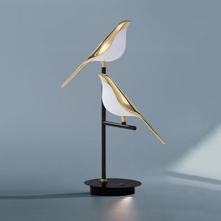 Modern golden bird lamp ambient — touch alloy warm
