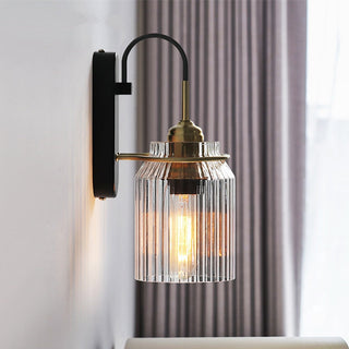 Funnel shade industrial glass modern wall sconce — lamp