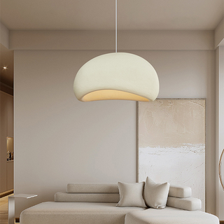 Modern oval pendant with cloud-inspired form and soft glow
