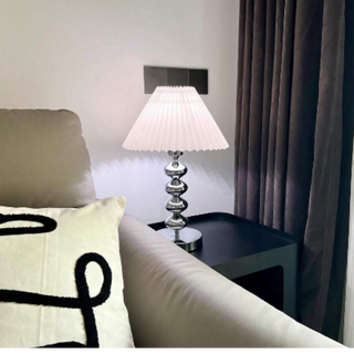 Stylish lamp close-up — rechargeable touch control detail