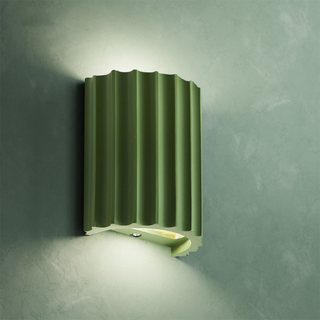 Resin curl modern half circle wall sconce — indoor lamp