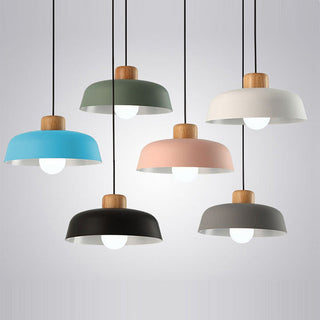 Nordic pendant lamp with stained aluminium construction