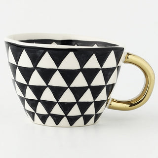 hand painted ceramic mugs luxury porcelain drinkware gold handle 350ml cup room view