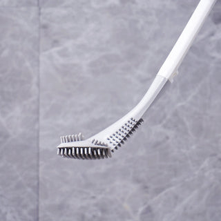 silicone flexible soft bristle toilet brush holder set scratch free cleaning set view