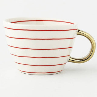 hand painted ceramic mugs luxury porcelain drinkware gold handle 350ml cup showcase view