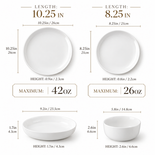 Ceramic Dinnerware Set – Serves 12