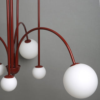 Glass ball large Art Deco chandelier adjustable ceiling lamp