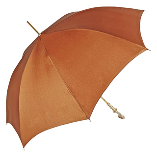 Handmade fancy umbrella 24K gold Swarovski open canopy