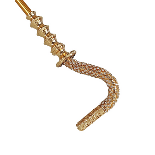 Luxury handmade fancy umbrella Swarovski 24K gold handle