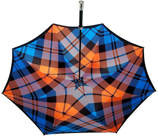 Luxury double canopy Italian satin Swarovski handle wind resistant umbrella open