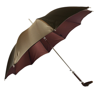 Luxury two-tone crocodile handle gift handmade Italian men's umbrella side