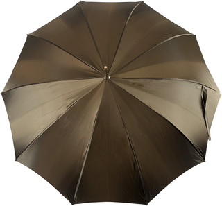 Luxury two-tone crocodile handle gift handmade Italian men's umbrella open