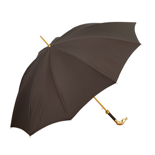 Luxury 24K gold handle automatic carbon fiber frame handmade Italian men's umbrella open