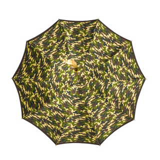 Luxury 24K gold handle automatic carbon fiber frame handmade Italian men's umbrella detail