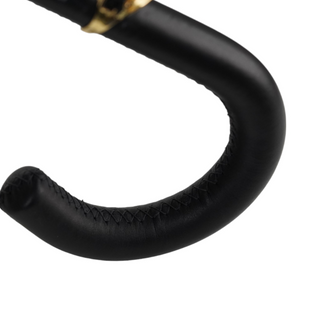 Luxury skull black gold damask leather handle 24K gold Italian umbrella angle
