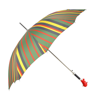 Gentleman's striped automatic Sherlock Holmes handle carbon fiber Italian umbrella side
