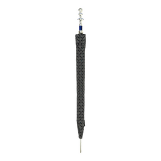 Men's jacquard silver-plated handle carbon fiber ribs Italian umbrella close-up